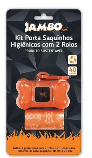 Kit Porta saquinhos Higiênicos com 2 rolos Jambo