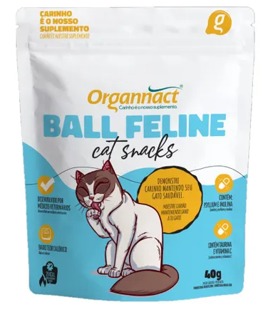 Ball Feline Cat Snacks Organnact 40g
