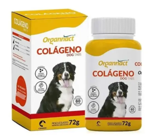 Colágeno Dog Tabs Suplemento Cães 72g -  60 Tabletes  