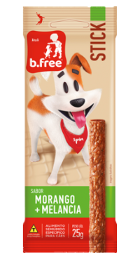 Bifinho Spin Pet b.free Stick para Cães Sabor Morango e Melancia - 25g
