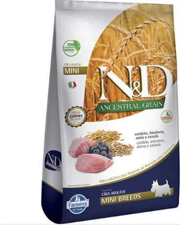 Ração N&D Ancestral Grain Cordeiro Cães Adultos Raças Mini - 2,5kg