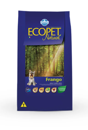 Ração Ecopet para Cães Adultos Raças Pequenas sabor Frango - 1kg