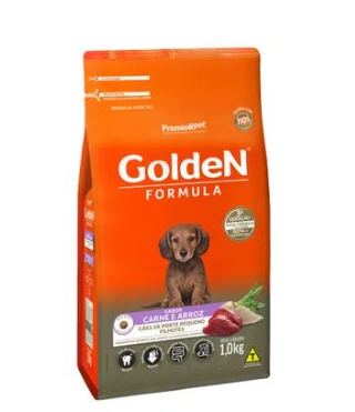 Ração Golden Formula Cães Filhotes Raças Pequenas Carne e Arroz - 1 kg