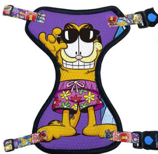 Conjunto Peitoral Style Mesh e Guia Garfield 02 para Gatos cores diversas