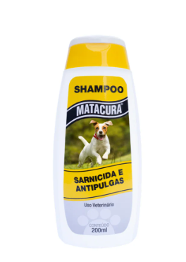 Shampoo Matacura Sarnicida e Anti-Pulgas para Cães 200ml