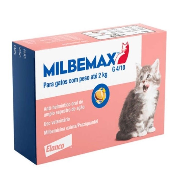 Milbemax Vermífugo para Gatos de até 2kg - 2 CP