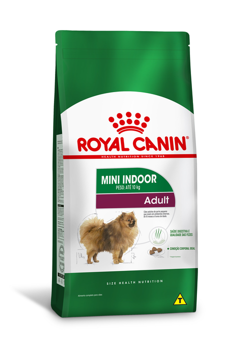Royal Canin Ração Mini Indoor Adult para Cães Adultos de Raças Pequenas - 2,5kg