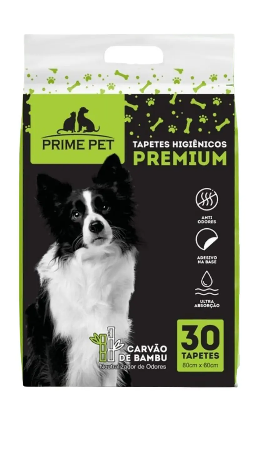 Tapete Prime Pet Carvão de Bambu Pet 30 Un