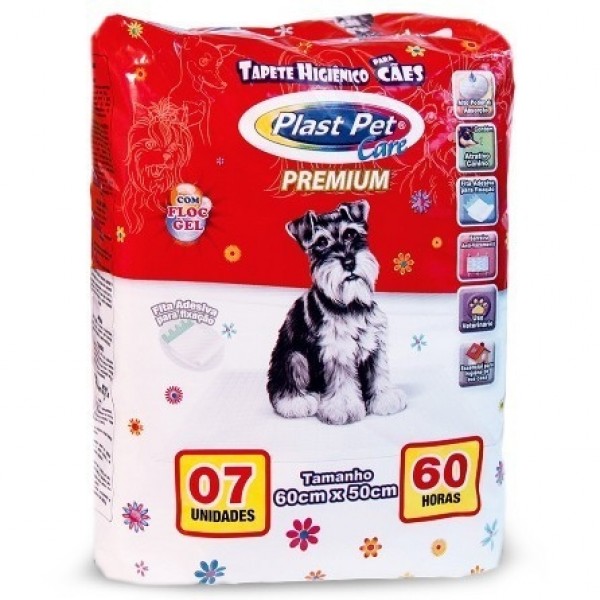 Tapete Higiênico Premium Plast Pet Care - 7 Unidades