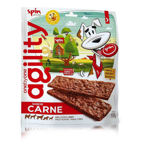 Spin Petisco Agility Beef Sabor Carne - 150g