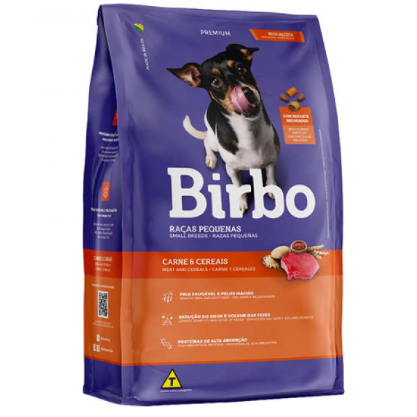 Birbo Ração para Cães Adultos Raças Pequenas Sabor Carne e Cereais - 10,1kg