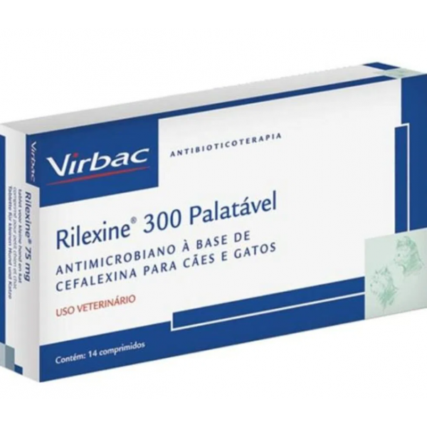 Rilexine 300 mg 1 blister com 7 compridos