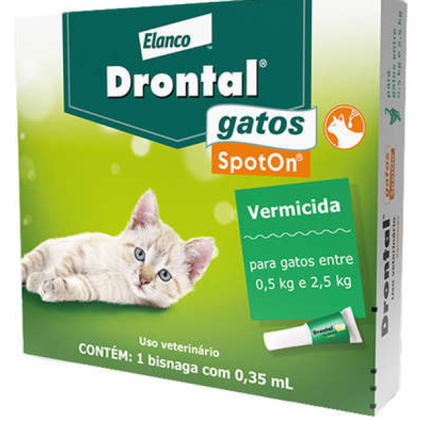 Vermífugo Drontal SpotOn para Gatos de 0,5 Kg a 2,5 Kg