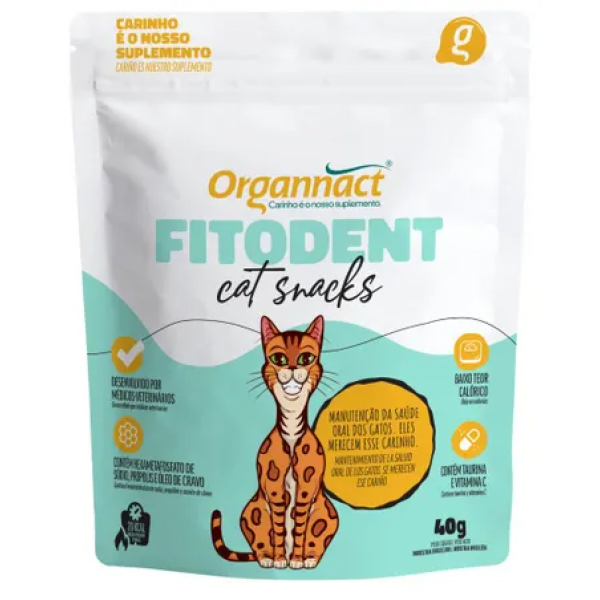 Petisco para Gato Fitodent Cat Snacks Organnact 40g