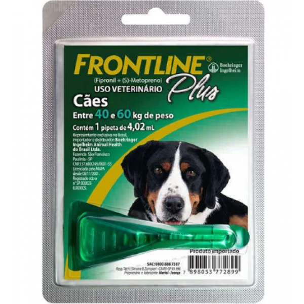  Frontline Plus para Cães de 40 a 60 Kg 