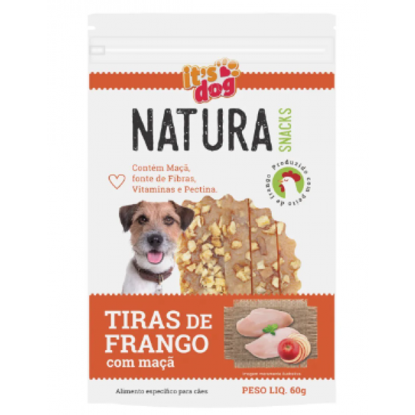 Snack Natura Tiras de Frango com Maçã 100% Natural - 60g