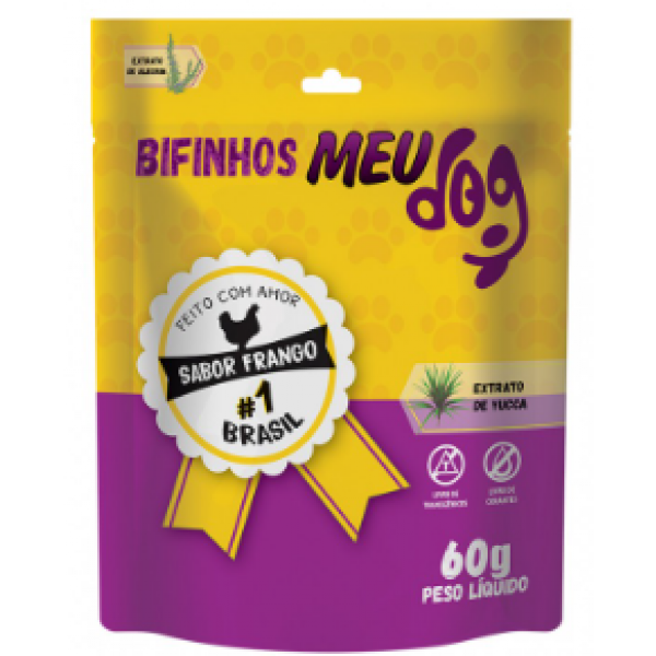 Petisco Bifinho Meu Dog - Frango - 60grs