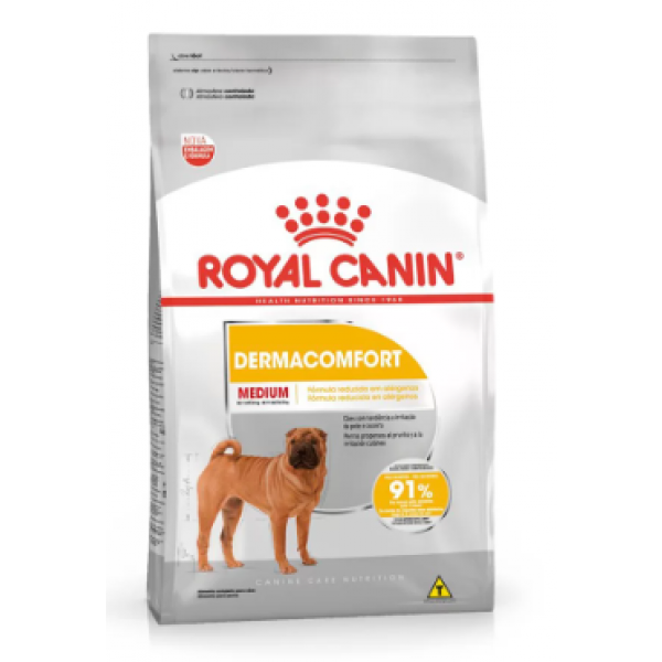 Ração Royal Canin Medium Dermacomfort para Cães Adultos e Senior de Porte Médio 10,01kg