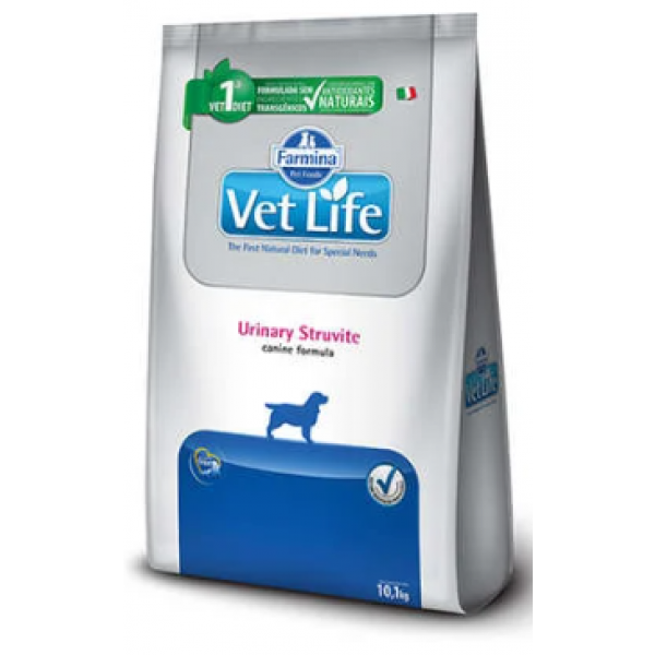 Ração Vet Life Natural Urinary Struvite para Cães Adultos com Distúrbios Urinários 10,1kg