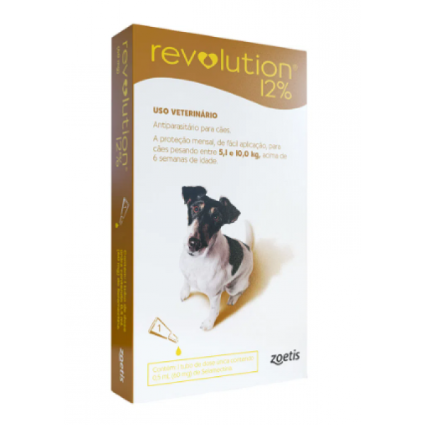 Antipulgas Revolution 12% para Cães de 5,1kg a 10kg