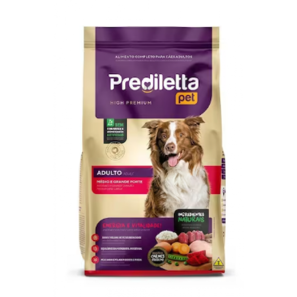Ração Prediletta Pet Alimento Para Cachorro Adulto De Médio E Grande Porte Peso Saco De 15kg