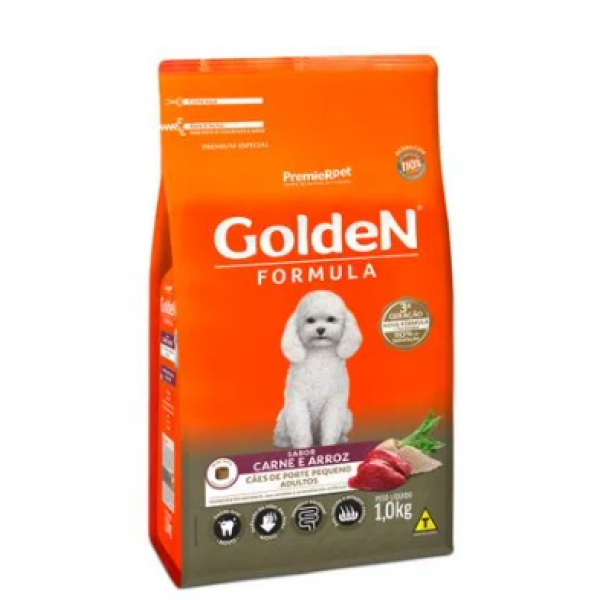 Ração Golden Formula Cães Adultos Raças Pequenas Carne e Arroz Mini Bits - 1 kg
