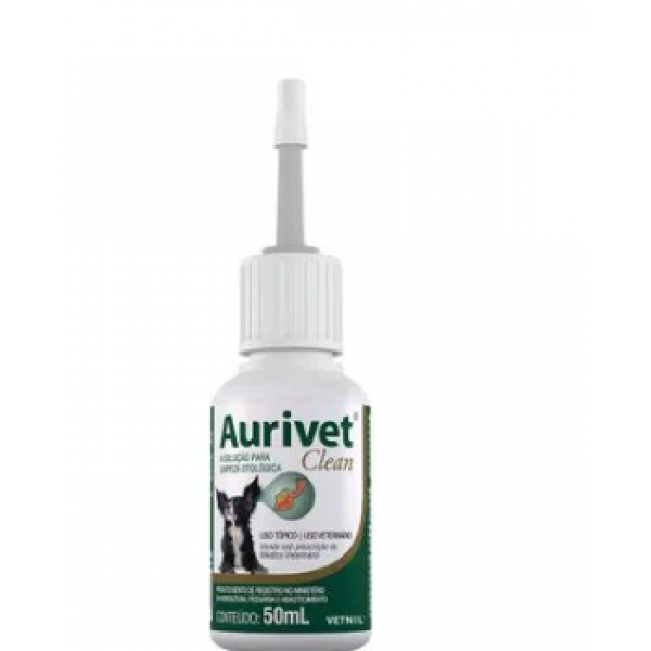 Aurivet Clean: Higienização completa e suave para as orelhas do seu pet - 50ml