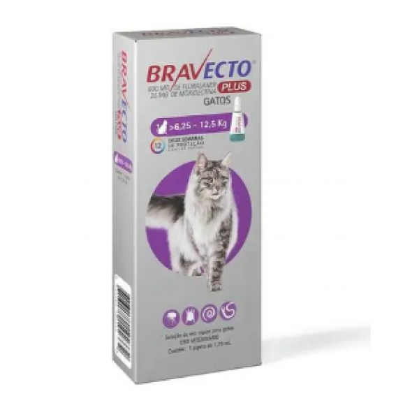 Antipulgas Bravecto MSD Transdermal Gatos 6,25 a 12,5kg - Pet Here
