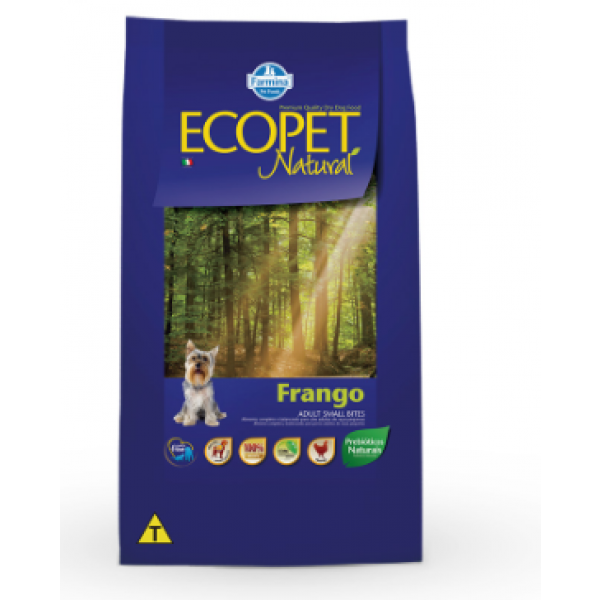 Ração Ecopet para Cães Adultos Raças Pequenas sabor Frango 3kg