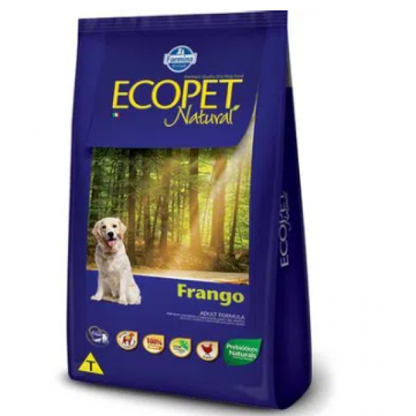 Ração Ecopet Natural Cães Adultos Frango 15 kg