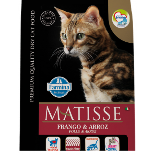 Ração Farmina Matisse para Gatos Adultos Sabor Frango e Arroz 2kg