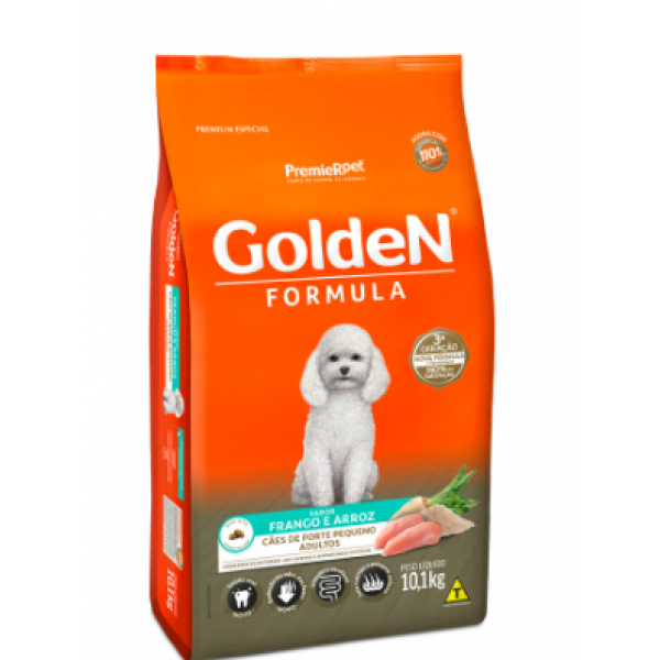 Ração Golden Formula Cães Adultos Raças Pequenas frango e arroz Mini Bits - 10 kg