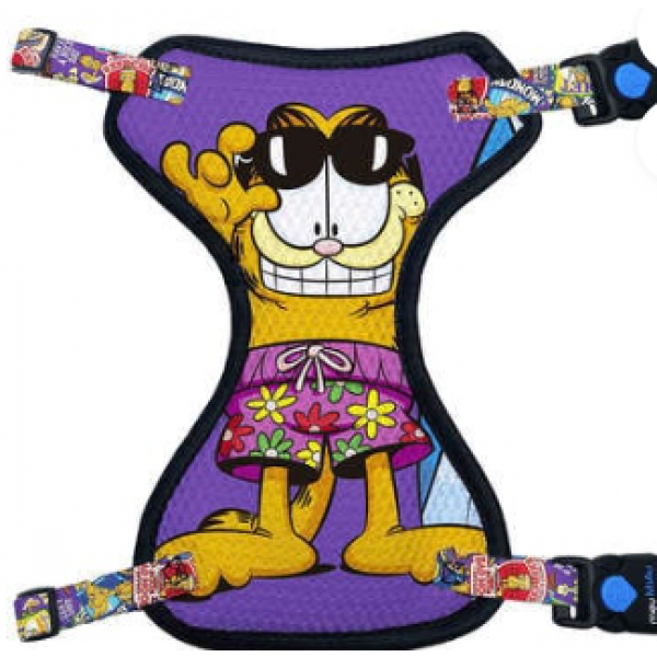 Conjunto Peitoral Style Mesh e Guia Garfield 02 para Gatos cores diversas