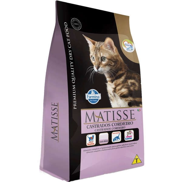 Matisse Ração para Gatos Adultos Castrados Sabor Cordeiro - 2kg