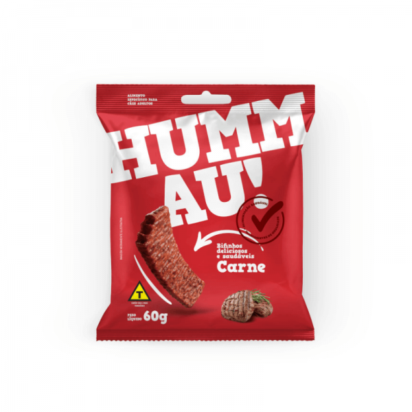 Bifinho Humm Au! Carne: Delicioso petisco para cães de todos os tamanhos
