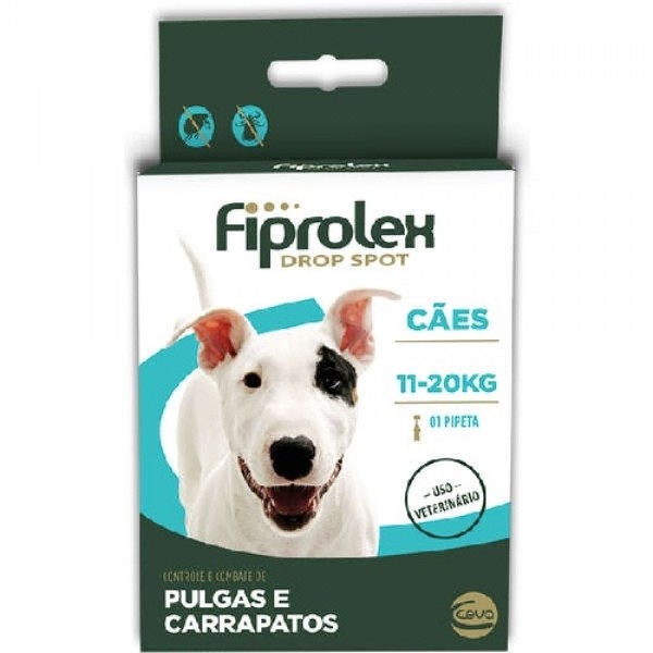 Antipulgas e Carrapatos Ceva Fiprolex Drop Spot de 1,34 mL para Cães de 11 a 20 Kg