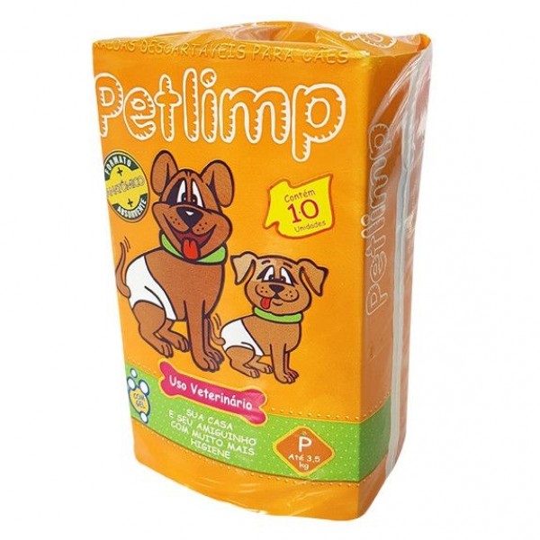 Fralda para Cães Petlimp 10 Unidades - P