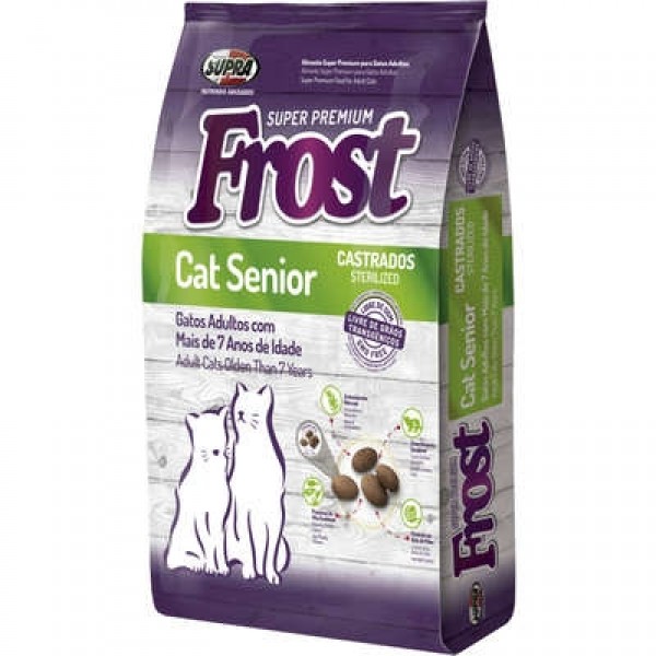  Ração Seca Supra Frost Cat Senior para Gatos Castrados 10,1kg 
