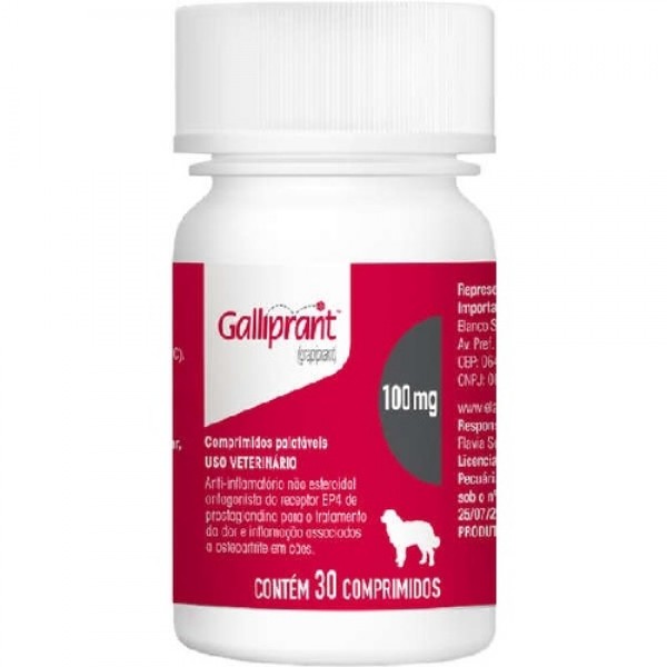 Anti-Inflamatório Galliprant 100mg para Cães - 30 Comprimidos