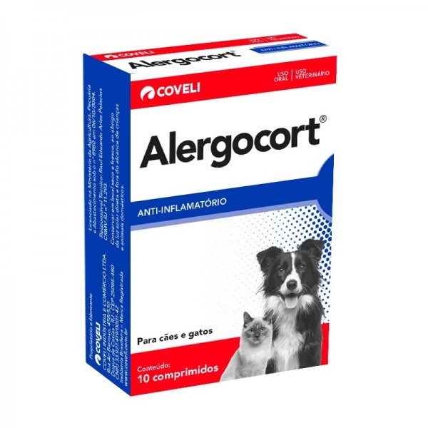 Alergocort: Alivio rápido e eficaz para os sintomas da inflamação e alergias em cães e gatos.