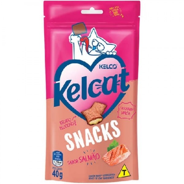 Petisco Kelcat Snacks Salmão - 40 g