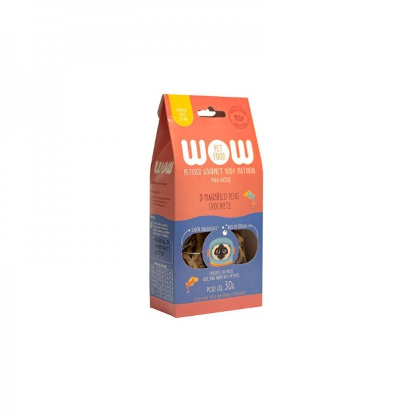 WOW Petisco Natural para Gatos Sabor Peixe Crocante - 30g