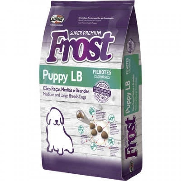 Ração Seca Supra Frost Puppy LB Cães Filhotes Raças Grandes e medias 15kg 