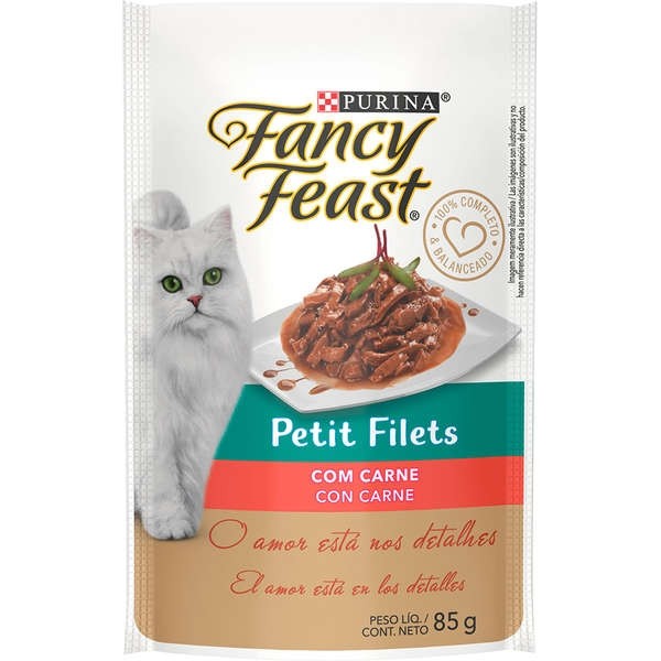 Sachê Fancy Feast Petit Filets com Carne para Gatos Adultos - 85g