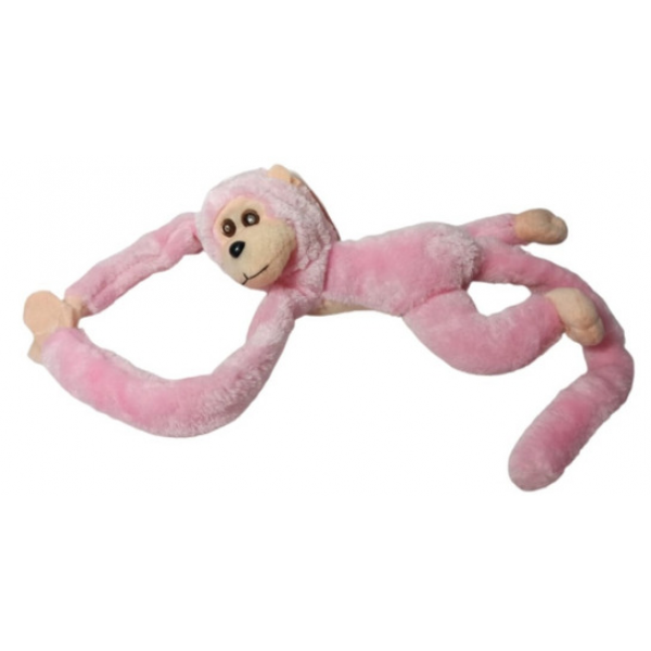 Bichinho Pelucia Toy Macaco Grude Rosa 60cm
