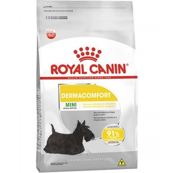 Ração Royal Canin Mini Dermacomfort para Cães Adultos ou Idosos de Raças Pequenas 7,5kg
