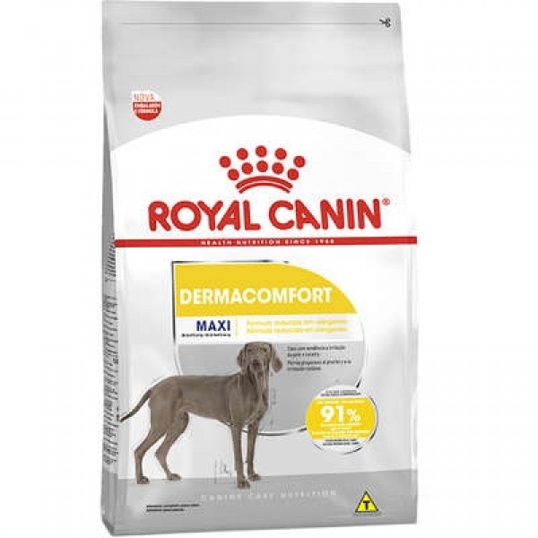 Ração Royal Canin Maxi Dermacomfort para Cães Adultos e Idosos de Raças Grandes - 10,1kg 