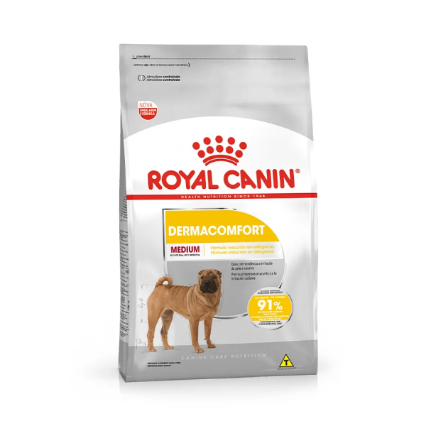 Ração Royal Canin Medium Dermacomfort - Cães Adultos 10,1kg 