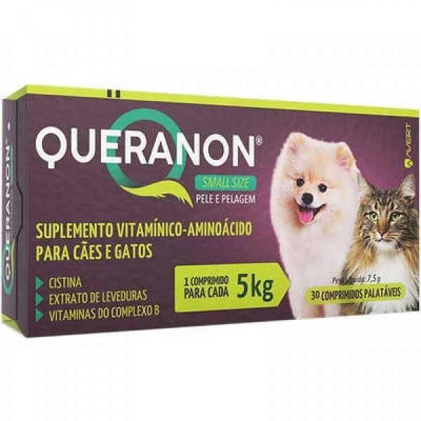 Suplemento Vitamínico-Aminoácido Queranon para Cães e Gatos de 5 Kg