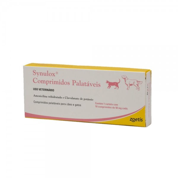 Synulox Antibiótico para Cães e Gatos 50mg